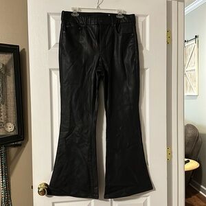 NWOT black vegan faux leather American Eagle Pants Jeans Bootcut